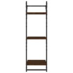 vidaXL 3-poschod. nástenné police s tyčami 2 ks hnedý dub 30x25x100 cm – Obrázok 5