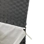 vidaXL Kôš na bielizeň s vekom sivý 46x33x60 cm polyratan – Obrázok 8
