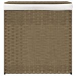 vidaXL Kôš na bielizeň s 2 priehradkami 53x35x57 cm polyratan – Obrázok 3