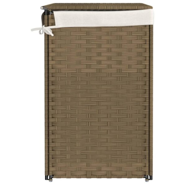 vidaXL Kôš na bielizeň s 2 priehradkami 53x35x57 cm polyratan – Obrázok 5