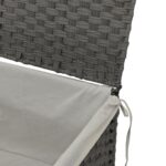 vidaXL Kôš na bielizeň s vekom sivý 55,5x35x34 cm polyratan – Obrázok 8