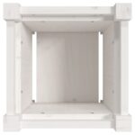 vidaXL Záhradný kvetináč biely 31x31x31 cm masívna borovica – Obrázok 8