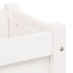 vidaXL Záhradný kvetináč biely 31x31x31 cm masívna borovica – Obrázok 9