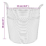 vidaXL Úložný kôš sivobiely Ø43x38 cm bavlna – Obrázok 9