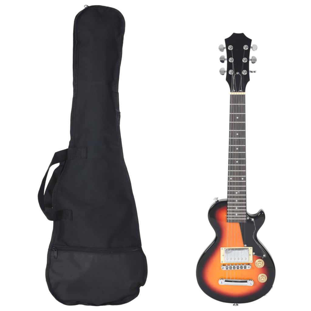 VXL8721012106888_a_en_hd_1.jpg vidaXL Elektrická gitara pre deti s taškou hnedo-čierna 3/4 30" – Obrázok 1