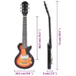 vidaXL Elektrická gitara pre deti s taškou hnedo-čierna 3/4 30" – Obrázok 12