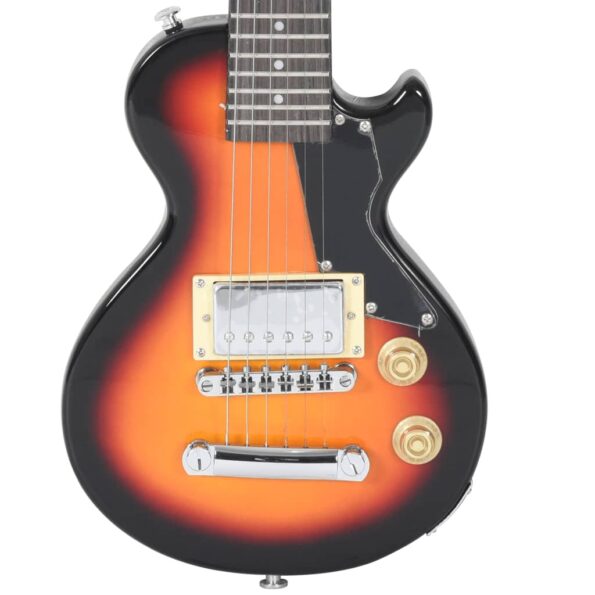 vidaXL Elektrická gitara pre deti s taškou hnedo-čierna 3/4 30" – Obrázok 6