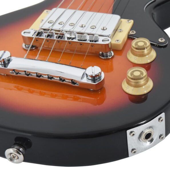 vidaXL Elektrická gitara pre deti s taškou hnedo-čierna 3/4 30" – Obrázok 7