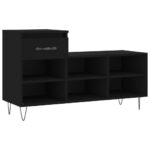 vidaXL Botník čierny 102x36x60 cm spracované drevo – Obrázok 2