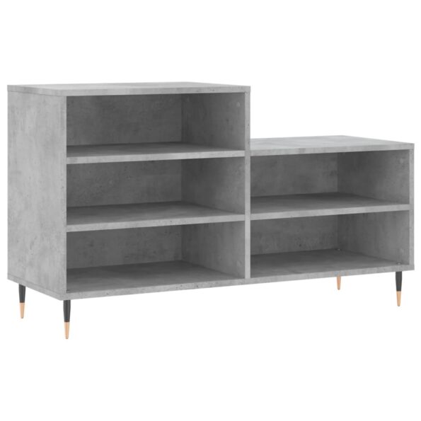 vidaXL Botník betónovo sivý 102x36x60 cm spracované drevo – Obrázok 2