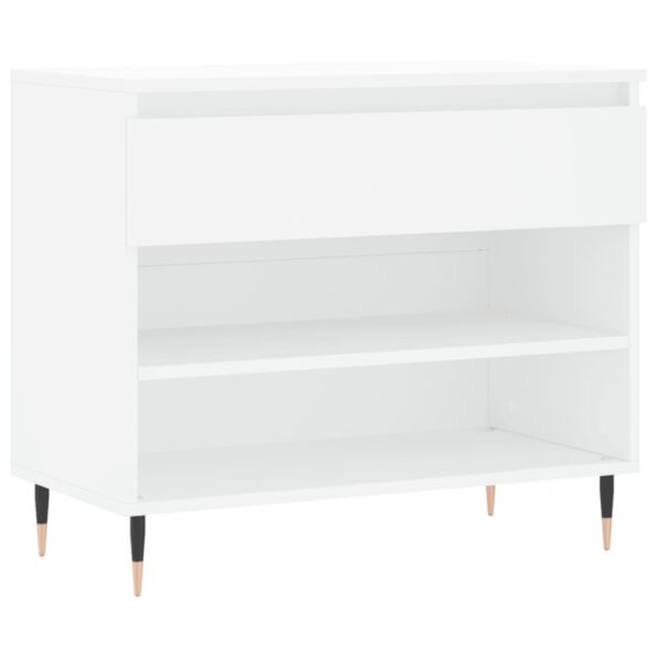 vidaXL Botník biely 70x36x60 cm spracované drevo – Obrázok 2