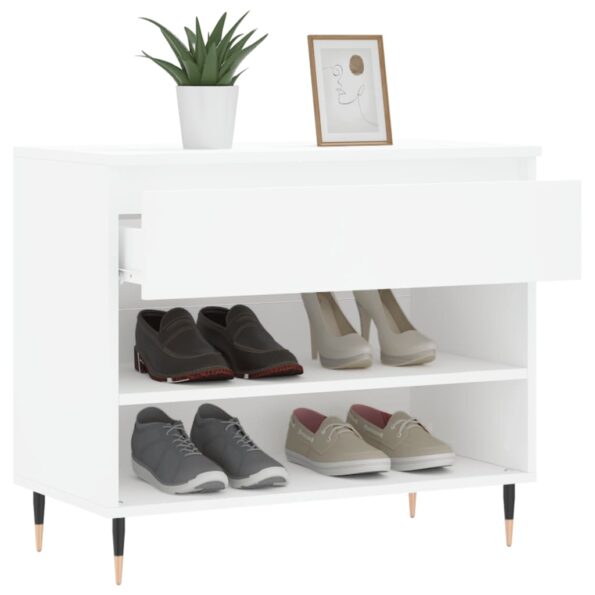 vidaXL Botník biely 70x36x60 cm spracované drevo – Obrázok 4