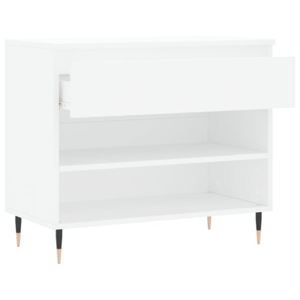 vidaXL Botník biely 70x36x60 cm spracované drevo – Obrázok 5