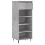 vidaXL Botník betónovo sivý 40x36x105 cm spracované drevo – Obrázok 2