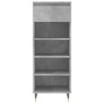 vidaXL Botník betónovo sivý 40x36x105 cm spracované drevo – Obrázok 5