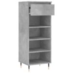vidaXL Botník betónovo sivý 40x36x105 cm spracované drevo – Obrázok 6