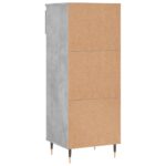 vidaXL Botník betónovo sivý 40x36x105 cm spracované drevo – Obrázok 8