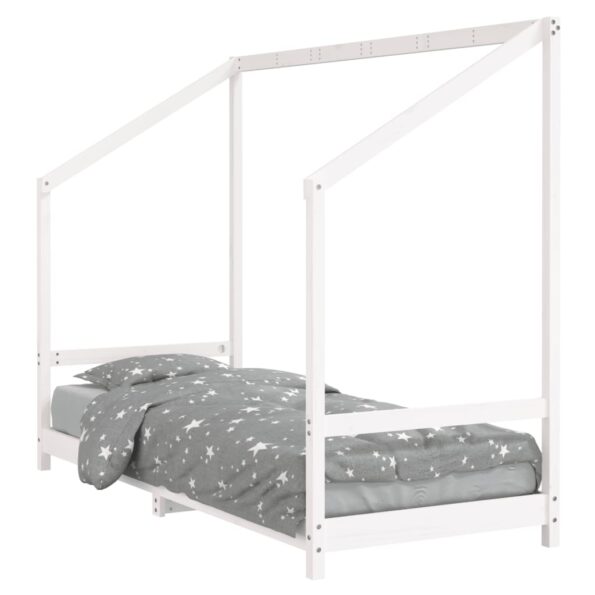 vidaXL Rám detskej postele biely 80x200 cm masívna borovica – Obrázok 2