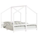 vidaXL Rám detskej postele biely 2x(80x200) cm masívna borovica – Obrázok 2