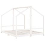 vidaXL Rám detskej postele biely 2x(80x200) cm masívna borovica – Obrázok 3