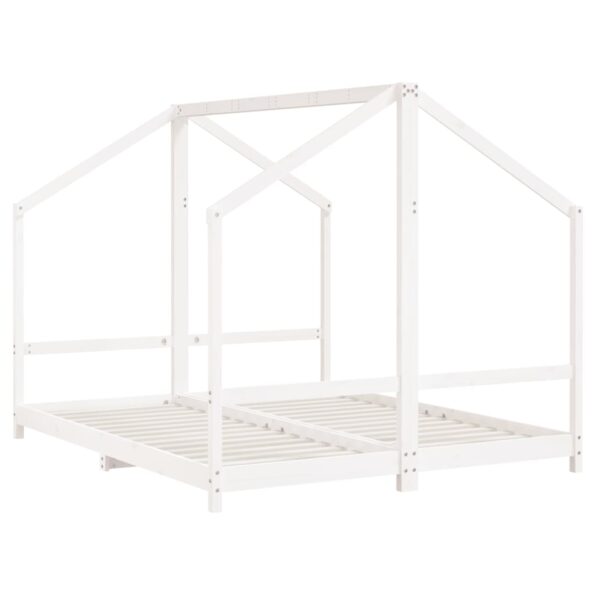 vidaXL Rám detskej postele biely 2x(80x200) cm masívna borovica – Obrázok 3
