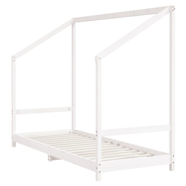vidaXL Rám detskej postele biely 2x(80x200) cm masívna borovica – Obrázok 4