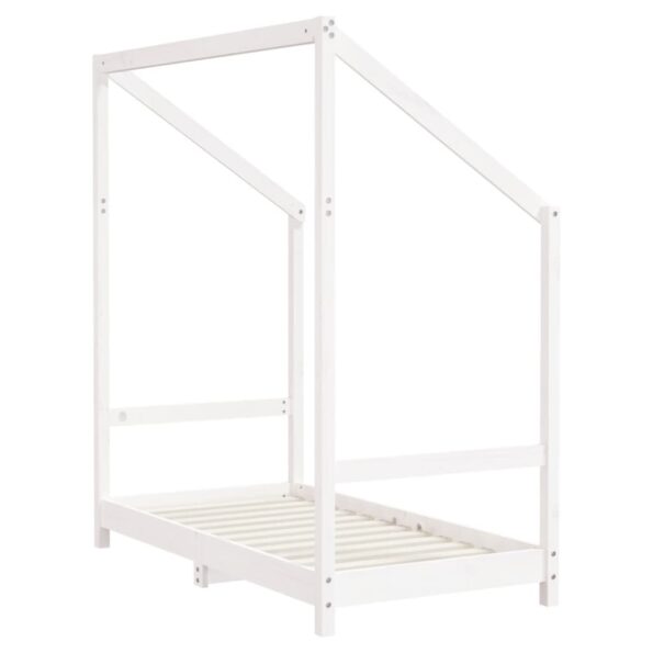 vidaXL Rám detskej postele biely 2x(70x140) cm masívna borovica – Obrázok 7