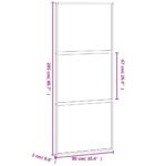vidaXL Posuvné dvere čierne 90x205 cm tvrdené sklo a hliník – Obrázok 8