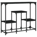 vidaXL Konzolový stolík čierny 89,5x28x76 cm kompozitné drevo – Obrázok 2