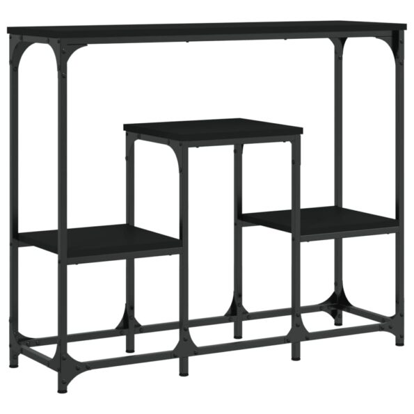 vidaXL Konzolový stolík čierny 89,5x28x76 cm kompozitné drevo – Obrázok 2