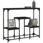 vidaXL Konzolový stolík čierny 89,5x28x76 cm kompozitné drevo – Obrázok 3