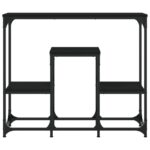 vidaXL Konzolový stolík čierny 89,5x28x76 cm kompozitné drevo – Obrázok 4