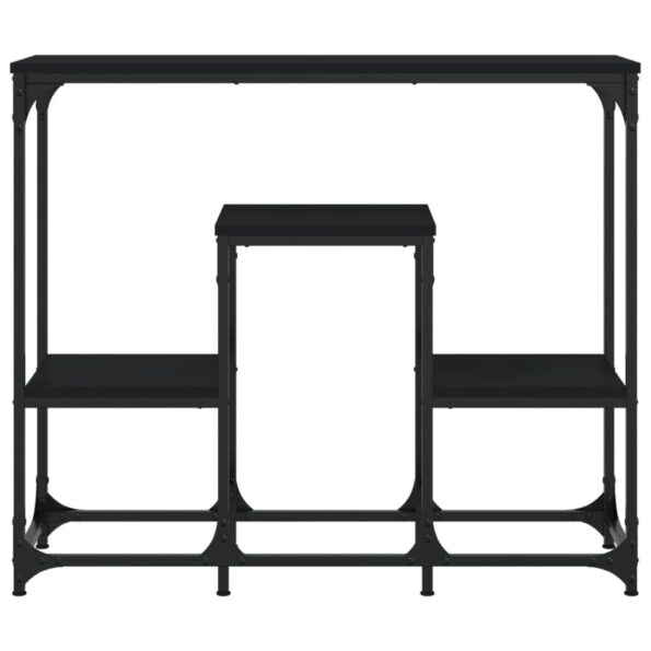 vidaXL Konzolový stolík čierny 89,5x28x76 cm kompozitné drevo – Obrázok 4