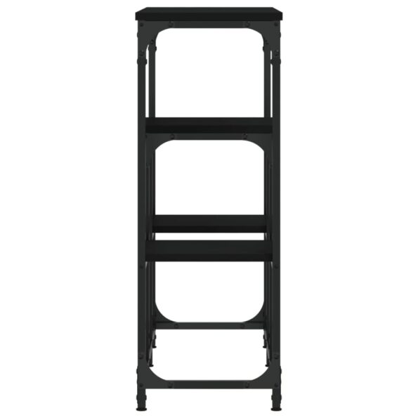 vidaXL Konzolový stolík čierny 89,5x28x76 cm kompozitné drevo – Obrázok 5