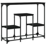 vidaXL Konzolový stolík čierny 89,5x28x76 cm kompozitné drevo – Obrázok 6