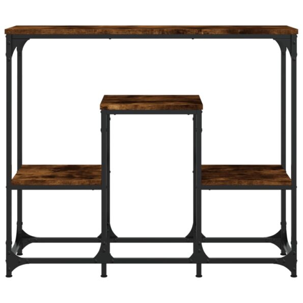 vidaXL Konzolový stolík dymový dub 89,5x28x76 cm kompozitné drevo – Obrázok 4