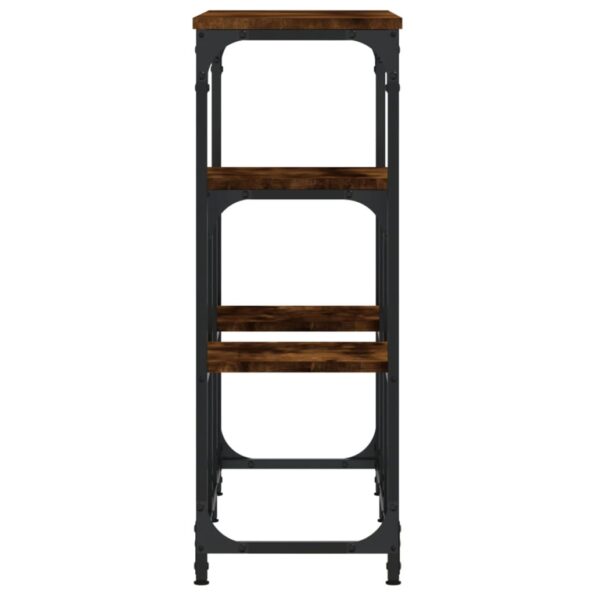 vidaXL Konzolový stolík dymový dub 89,5x28x76 cm kompozitné drevo – Obrázok 5
