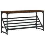 vidaXL Regál na topánky hnedý dub 90x30x45 cm kompozitné drevo – Obrázok 2