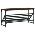 vidaXL Regál na topánky hnedý dub 90x30x45 cm kompozitné drevo – Obrázok 6
