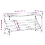 vidaXL Regál na topánky hnedý dub 90x30x45 cm kompozitné drevo – Obrázok 9