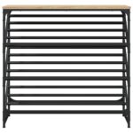 vidaXL Regál na topánky dub sonoma 90x30x85 cm kompozitné drevo – Obrázok 4