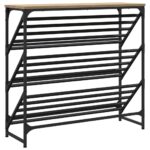 vidaXL Regál na topánky dub sonoma 90x30x85 cm kompozitné drevo – Obrázok 6