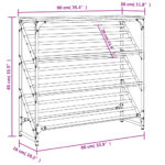 vidaXL Regál na topánky dub sonoma 90x30x85 cm kompozitné drevo – Obrázok 9