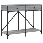 vidaXL Konzolový stolík sivý sonoma 100x39x78,5 cm kompozitné drevo – Obrázok 2