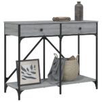 vidaXL Konzolový stolík sivý sonoma 100x39x78,5 cm kompozitné drevo – Obrázok 3
