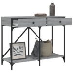 vidaXL Konzolový stolík sivý sonoma 100x39x78,5 cm kompozitné drevo – Obrázok 4