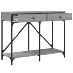 vidaXL Konzolový stolík sivý sonoma 100x39x78,5 cm kompozitné drevo – Obrázok 5