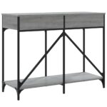 vidaXL Konzolový stolík sivý sonoma 100x39x78,5 cm kompozitné drevo – Obrázok 8