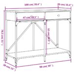 vidaXL Konzolový stolík sivý sonoma 100x39x78,5 cm kompozitné drevo – Obrázok 11