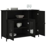 vidaXL Komoda čierna 100x35x75 cm kompozitné drevo – Obrázok 4